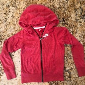 Nike zip-up hoodie. Girls size S